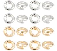 Beebeecraft 20 pz 2 colori Anelli di Bloccaggio OD 5.5mm ID 2.5mm Piccolo Anello di Salto Rotondo Diviso Placcato Oro 14K e Platino Connettore Ad Anello Aperto per La Creazione di Gioielli Collane