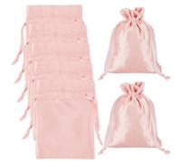 Beebeecraft 30 pz. Sacchetti per Gioielli con Coulisse, 9x12/17x12cm, Rosa, con Coulisse, per Bomboniere, Caramelle, Natale, Festa Della Mamma, Laurea