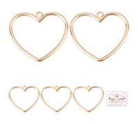 Beebeecraft 30 Pz/Scatola 18 K Placcato Oro del Cuore della cavità della Lega di Fascino di Amore Pendenti di Fascini per La Collana Fai da Te Braccialetto Orecchino Monili Che Fanno