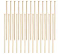 Beebeecraft 300 Pz/Scatola Spilli A Testa Piatta Spilli per Perline Placcati Oro 18K 25mm per Gioielli per Orecchino Perline Fai da Te