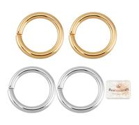 Beebeecraft 300Pcs 2 Colori 5mm Anelli di Salto Aperti 18K Oro e Argento Sterling Placcato Creazione di Gioielli Anelli di Salto per Portachiavi Collana Braccialetto di Riparazione