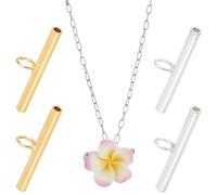 Beebeecraft 4 convertitore Da Spilla A Ciondolo In 2 colori 925 adattatore Convertitore Orizzontale Da Spilla A Collana In Argento Sterling per La Modifica Dei Risultati Nella Creazione di Gioielli