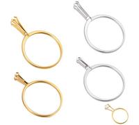 Beebeecraft 4 Pezzo 4 Stili di Anelli A Griffe Grezzi 304in Acciaio Inossidabile Dorato Regolabile Incastonatura Anelli A Griffe Componenti per Anelli da Dito per Kit di Creazione di Gioielli