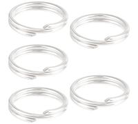 Beebeecraft 5 anello di Congiunzione Diviso In 925 pezzi In Argento Sterling Anelli di Collegamento Aperti A Doppio Anello Da 7mm Chiusura per La Creazione di Gioielli Forniture per L'Artigianato Fai