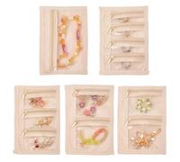 Beebeecraft 5 pz Sacchetto Portagioie in Velluto con Cerniera Organizer Portatile Trasparente per Riporre Gioielli Orecchini Bracciali Collane