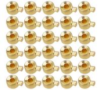 Beebeecraft 60 pz Perline A Cricchetto per La Creazione di Gioielli 18K Placcato Oro Perline Distanziatrici Rotonde A Colonna Perline di Metallo Perline A Cricchetto per Bracciali e Collane Accessori