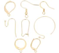 Beebeecraft 64 pz 8 stili Ganci per Orecchini Francesi Placcati Oro 18K con Chiusura A Leva Orecchini A Cerchio Risultati Fili per Le Orecchie Filo per L'Orecchio per La Creazione di Gioielli