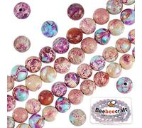 Beebeecraft 6mm Naturale Imperial Jasper Bead Viola Rotondo Allentato della Pietra Preziosa Perline Energy Stone per La Collana del Braccialetto Monili Che Fanno
