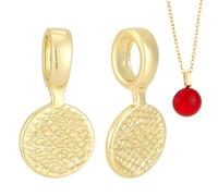 Beebeecraft 8 pz di Ganci Piatti da Incollare per Pendenti Ganci per Pendenti Rotondi Piatti da 18mm Placcati in Oro 16x8K per Collane per Accessori Fai da Te per La Creazione di Gioielli in