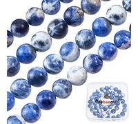 Beebeecraft 90~100Pcs 8mm Naturale Blu Sodalite Perline Rotonde Allentate della Pietra Preziosa Perline Energy Stone per La Collana del Braccialetto Monili Che Fanno
