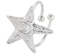 Beebeecraft Anello A Forma di Stella In Acciaio Inossidabile Regolabile con 304 stella Marina Aperto per L'Estate Oceano Mare Spiaggia Vacanza Regalo per Donna