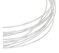 Beebeecraft Filo d'Argento da 0.4mm e 27 Gauge 925 Filo in Argento Sterling 2M Rotondo per Gioielli Artigianali con 2 Pezzi di Panno Lucidante in Pelle Scamosciata per Avvolgere Il Filo Gioielli