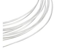Beebeecraft Filo d'Argento da 0.6mm e 22 Gauge 925 Filo in Argento Sterling 1M Rotondo per Gioielli Artigianali con 2 Pezzi di Panno Lucidante in Pelle Scamosciata per Avvolgere Il Filo Gioielli