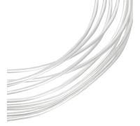 Beebeecraft Filo d'Argento da 0.7mm e 21 Gauge 925 Filo in Argento Sterling 1M Rotondo per Gioielli Artigianali con 2 Pezzi di Panno Lucidante in Pelle Scamosciata per Avvolgere Il Gioielli