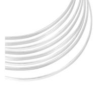 Beebeecraft Filo d'Argento da 2mm e 25 Gauge 9999 Filo in Argento Sterling 1M Rettangolare Piatto per Gioielli Artigianali con 2 Pezzi di Panno Lucidante in Pelle Scamosciata per Avvolgere Il
