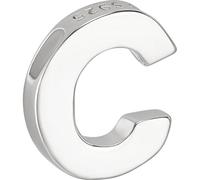 Beebeecraft Perlina con Lettera C In Argento Sterling Lettera Maiuscola Alfabeto Perlina con Iniziale Collana Braccialetto Ciondolo per La Creazione di Gioielli
