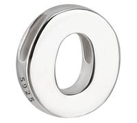 Beebeecraft Perlina con Lettera Lettera O In Argento Sterling Lettera Maiuscola Alfabeto Perlina con Iniziale Collana Braccialetto Ciondolo per La Creazione di Gioielli