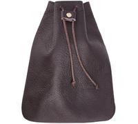 Beebeecraft Sacchetto In Pelle con Coulisse Borsa Portagioie In Pelle di Vacchetta 7 x 5.5 pollice Portamonete Da Caffè Portagioie