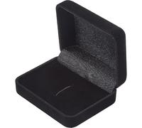 Beebeecraft Scatola Porta-Gemelli in Velluto con Fermacravatta 3x2.4x1.2 Pollice Rettangolare Floccata Nera per Gioielli da Uomo Organizer per Regali di Fidanzamento Compleanno Anniversario