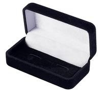 Beebeecraft Scatole per Gemelli In Velluto 1.52x2.97x1.04 pollice Piccole Scatole Regalo Rettangolari Nere per Gemelli per Esposizione di Gioielli Porta Fermacravatta Confezione Regalo per Matrimonio
