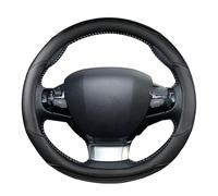 BEEBY Coprivolante per Peugeot 308 2014~2020 II T9 308 SW 308 CC Copertura del Volante dell'automobile in Fibra di Carbonio + Cuoio dell'unità di Elaborazione Volante Protezione Copri (Colore : Nero)