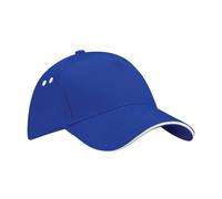 Beechfield B015 Ultimate - Cappello con Visiera a 5 Pannelli, Unisex, Berretto, B015C, Blue/White, Taglia Unica