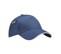 Beechfield B015 Ultimate - Cappello con Visiera a 5 Pannelli, Unisex, Berretto, B015C, Navy/White, Taglia Unica