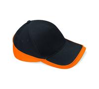 Beechfield B171 Contrast Brushed Cotton Twill Teamwear Baseball Cap Hat