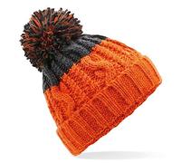 Beechfield B437 Apres Beanie (Orange/Graphite Grey)