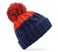 B437 Apres Beanie (Oxford Navy/Fire Red)