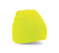Beechfield Originale Pull-on Beanie Cappello, Giallo Fluorescente, Taglia Unica Unisex-Adulto