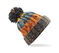 Beechfield Adults Corkscrew Knitted Pom Beanie Hat Berretto, Blues retrò, Taglia Unica Unisex-Adulto