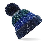 Beechfield B486 Corkscrew Pom Pom Beanie - Alpine Blues