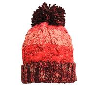 Beechfield B486 Corkscrew Pom Pom Beanie - Cherry Sherbet