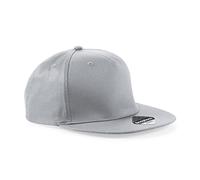 Beechfield B610 5 Pannello Snapback Rapper Cap, Grigio chiaro, Taglia unica