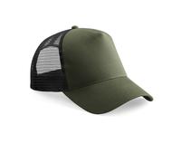 Beechfield B640 Half Mesh Trucker Cotton Front Panel Peak Baseball Cap Hat