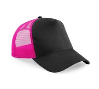 Beechfield B640 Half Mesh Trucker Cotton Front Panel Peak Baseball Cap Hat