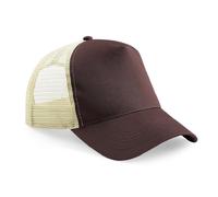 Beechfield B640 Half Mesh Trucker Cotton Front Panel Peak Baseball Cap Hat