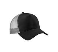 Beechfield B640 Snapback Trucker - Nero/Grigio Chiaro