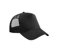 Beechfield® B640B Junior Snapback Trucker, Nero / Nero, Etichettalia unica