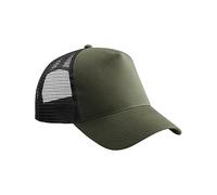 Beechfield® B640B Junior Snapback Trucker, verde oliva/nero, Etichettalia unica