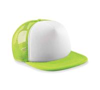Beechfield B645B Cappello Da Baseball Snapback Vintage Per Bambini Con Rete