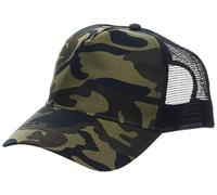 Beechfield B694 Camo Snapback Trucker, Unisex, Nero, Taglia Unica