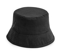 Beechfield B90N Cappello da secchio in cotone biologico, Nero , Small