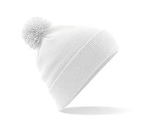 BEECHFIELD Berretto Cuffia Mod. Original Pom Pom Beanie colore bianco