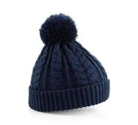 Beechfield Berretto In Maglia A Treccia Snowstar In Acrilico - Blu Navy