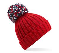 Beechfield Berretto In Maglia Morbido In Acrilico Nordic Hygge Con Pom Pom