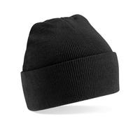 Beechfield berretto originale con risvolto Black Taglia unica