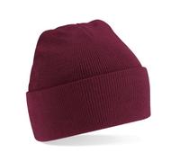 Beechfield berretto originale con risvolto Burgundy Taglia unica