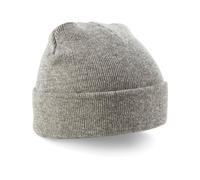 Beechfield berretto originale con risvolto Heather Grey Taglia unica